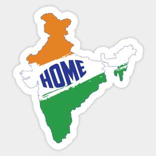 India is home Born in India. India Map Desi Patriotic Indian Sticker